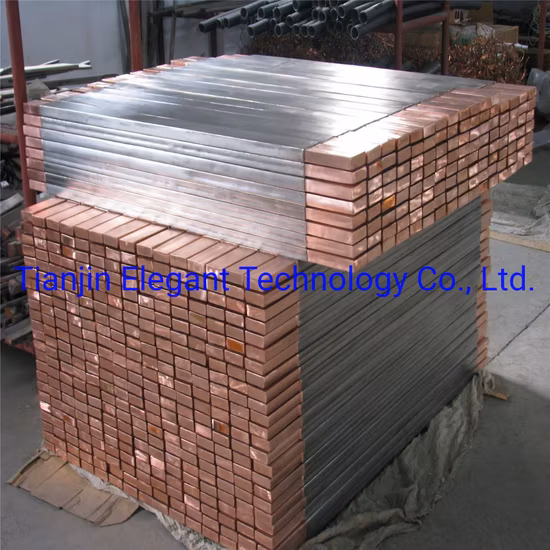 Cobre revestido de acero inoxidable 316L para metalurgia húmeda/galvanoplastia de barra revestida de cobre de acero